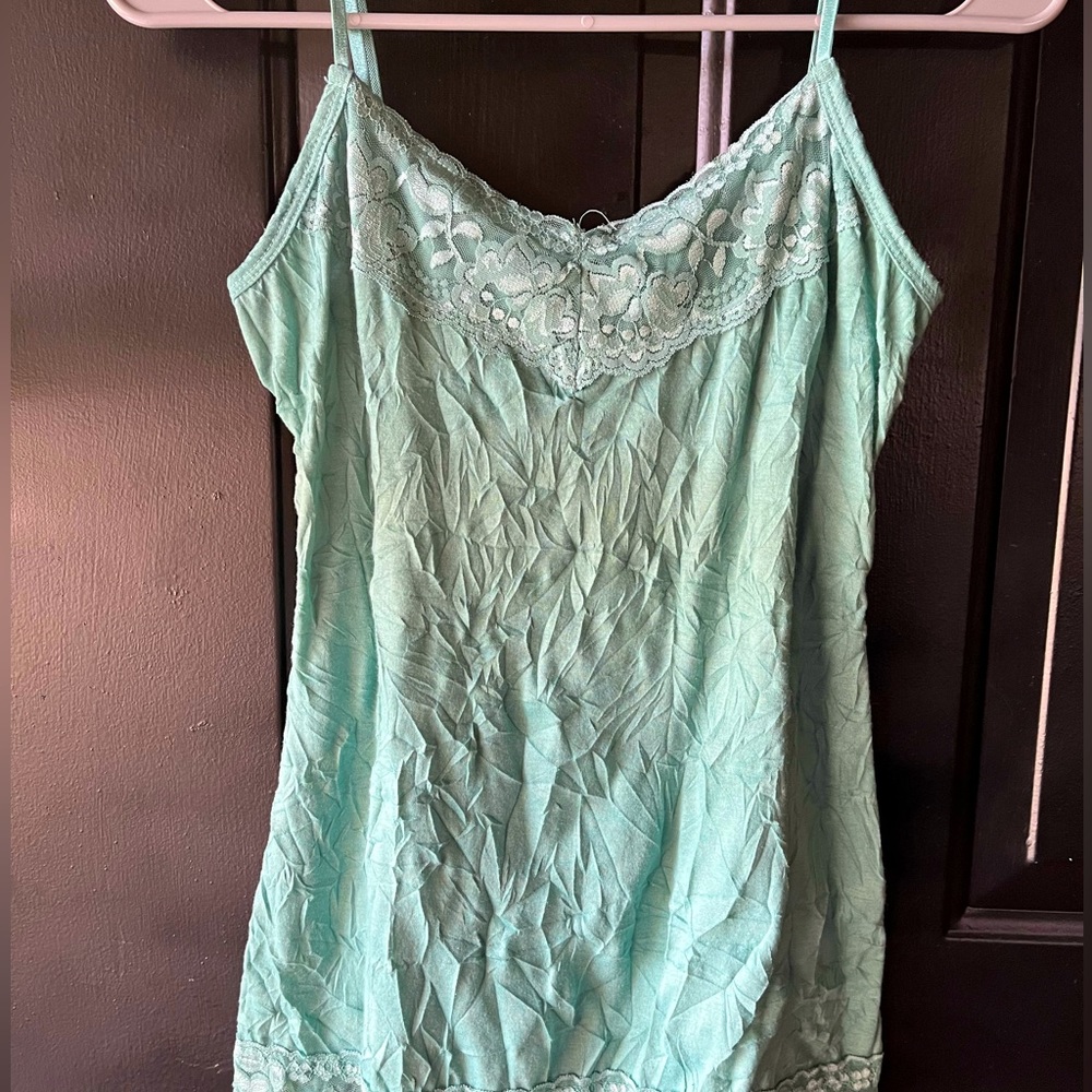 Turquoise Maurices lace cami